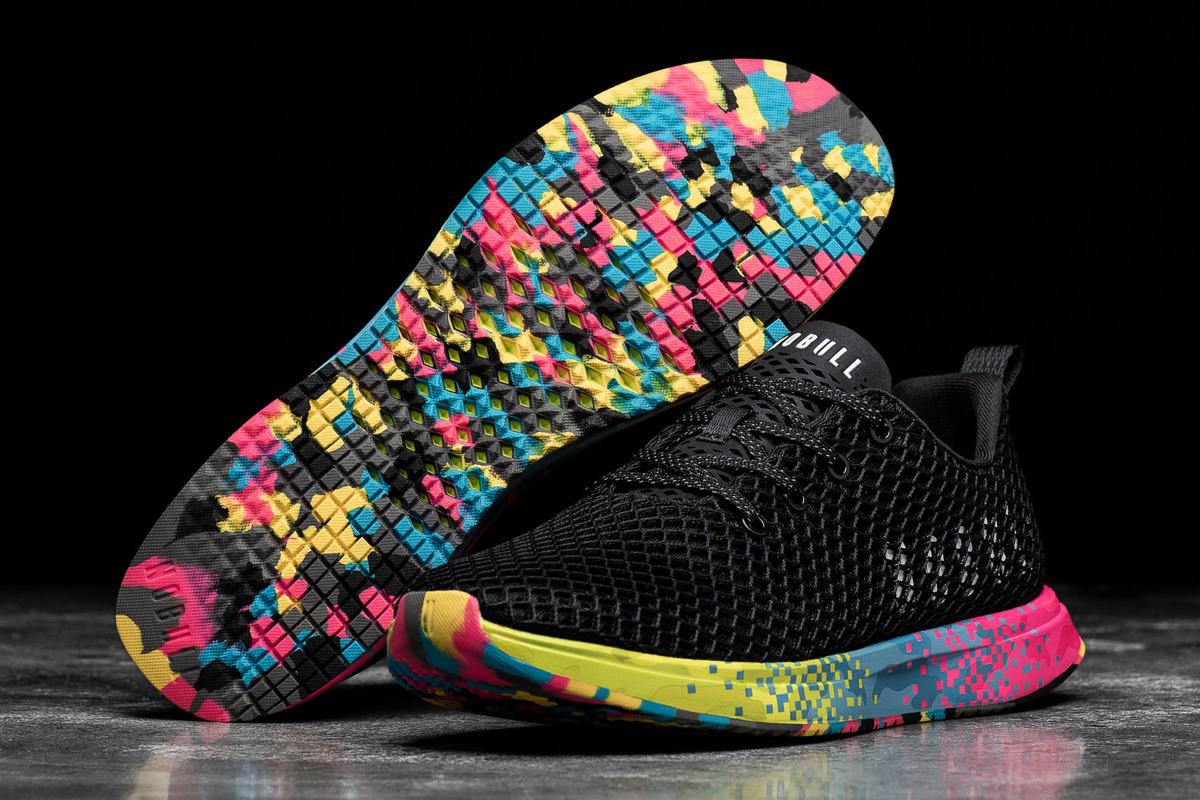 Chaussures Running Nobull Neon Mesh Runner Homme Noir | RD1376829