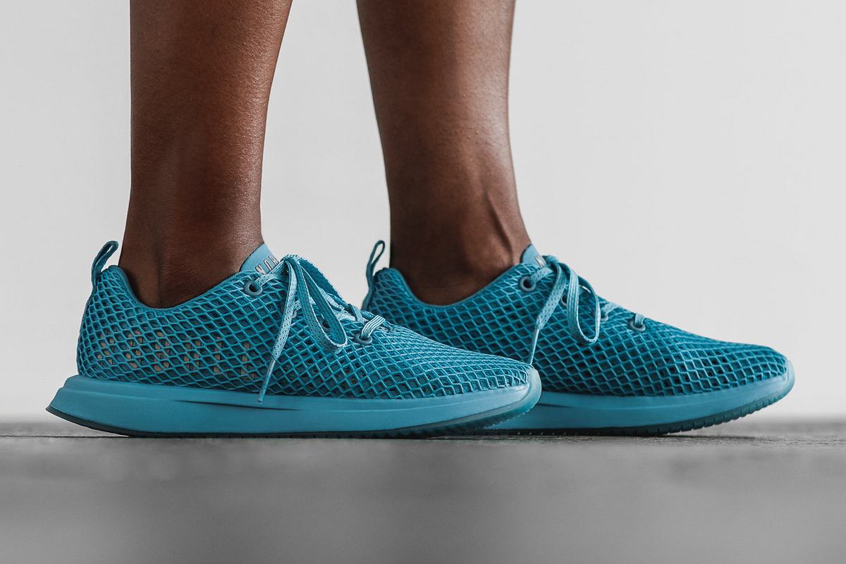 Chaussures Running Nobull Neon Mesh Runner Femme Bleu | XD9132864