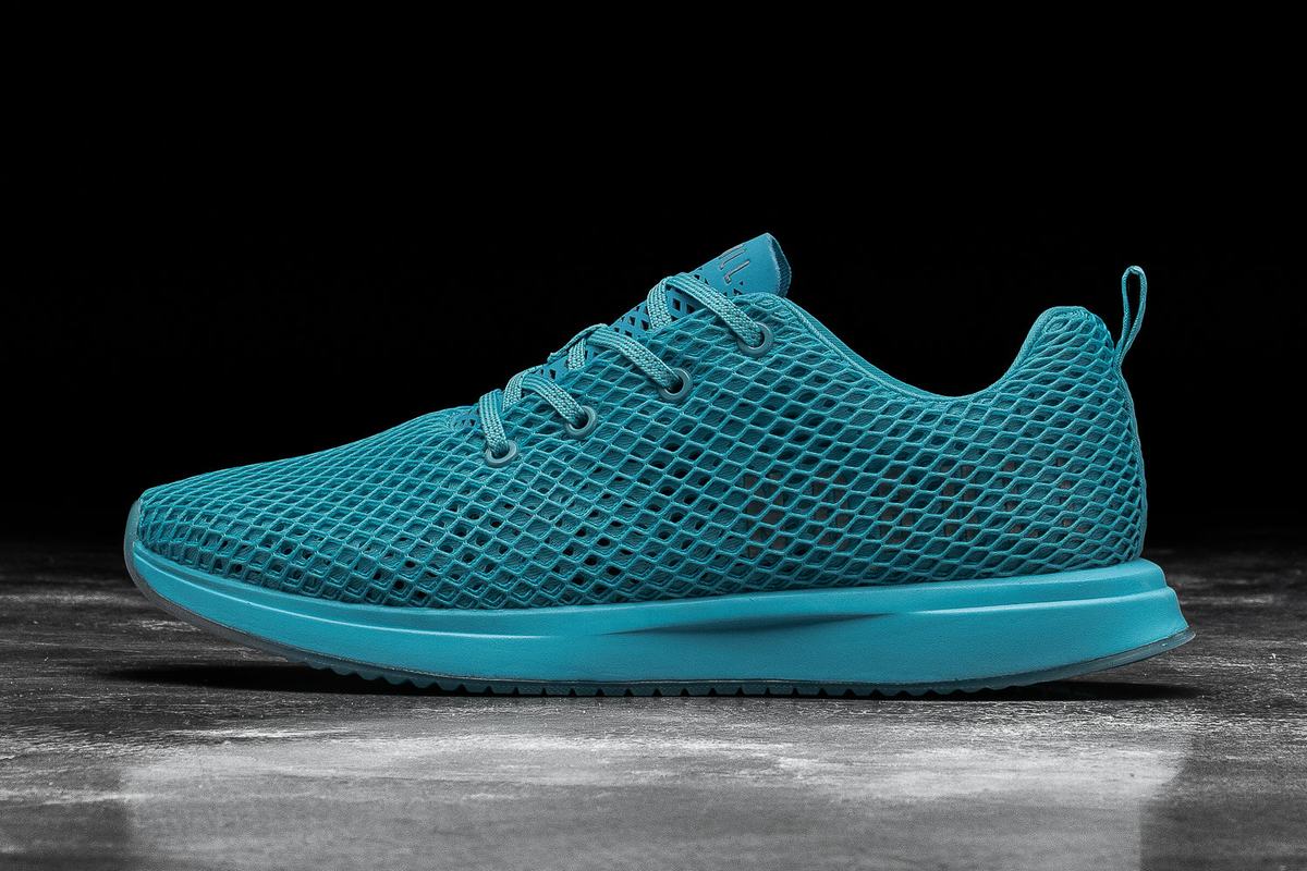 Chaussures Running Nobull Neon Mesh Runner Femme Bleu | XD9132864