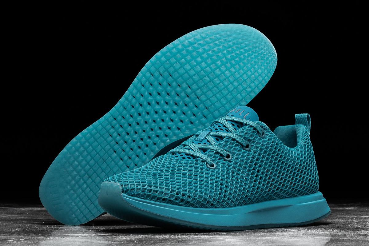 Chaussures Running Nobull Neon Mesh Runner Homme Bleu | YV8235904