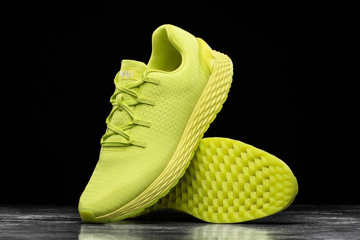 Chaussures Running Nobull Neon Ripstop Runner Homme Vert Clair | AO9704561