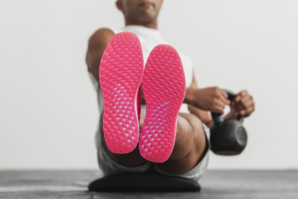 Chaussures Running Nobull Neon Ripstop Runner Homme Rose | QV9625318