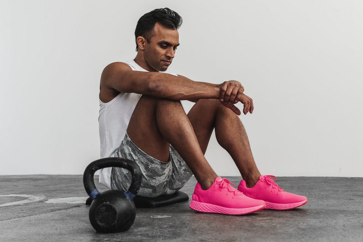 Chaussures Running Nobull Neon Ripstop Runner Homme Rose | QV9625318