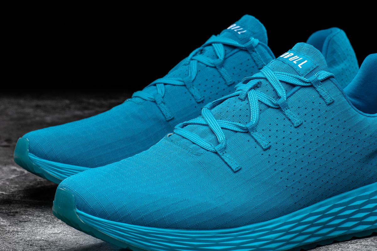 Chaussures Running Nobull Neon Ripstop Runner Femme Bleu | WT5920834