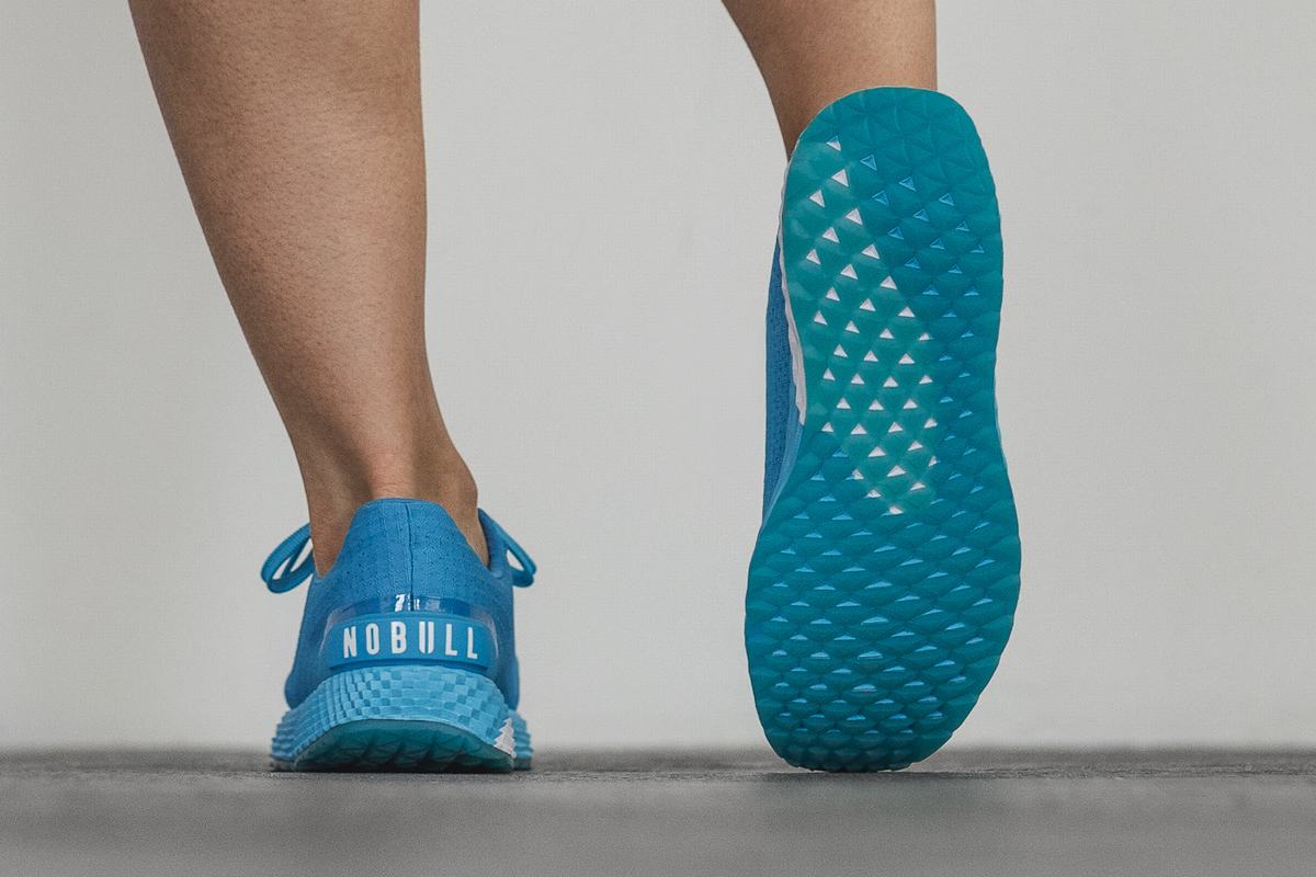 Chaussures Running Nobull Neon Ripstop Runner Femme Bleu | WT5920834