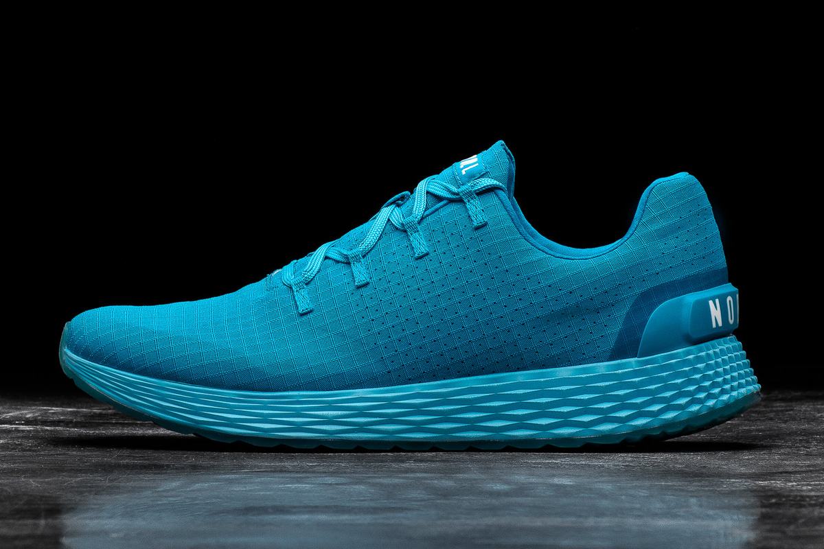 Chaussures Running Nobull Neon Ripstop Runner Femme Bleu | WT5920834