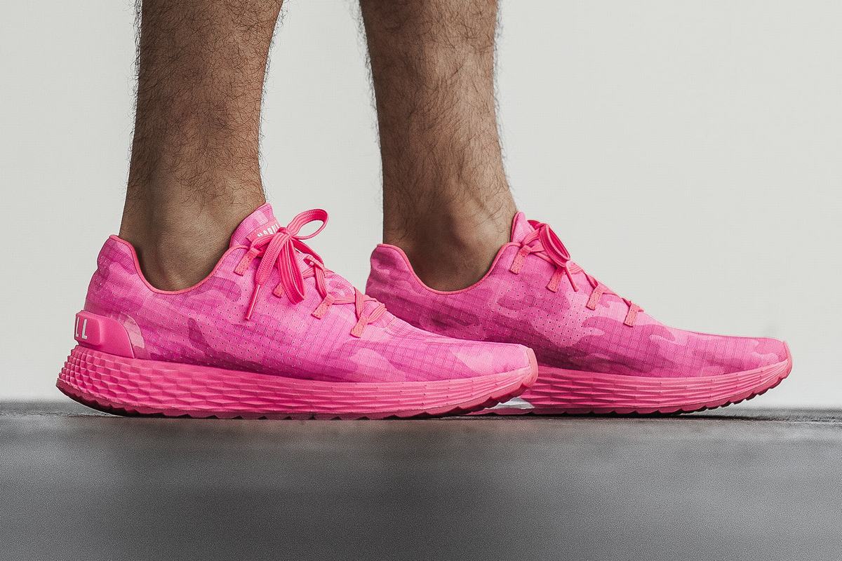 Chaussures Running Nobull Neon Ripstop Runner Homme Rose Camouflage | XZ4386051