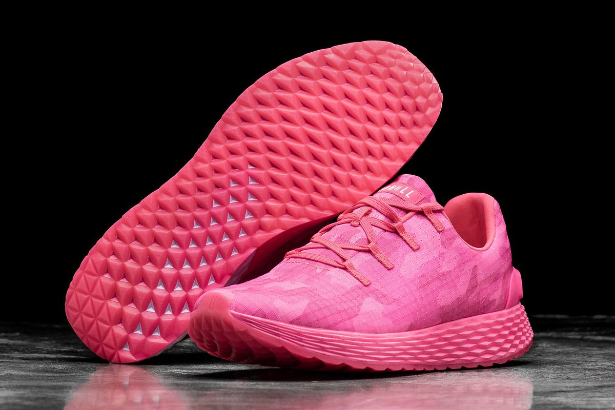 Chaussures Running Nobull Neon Ripstop Runner Femme Rose Camouflage | YL3127465