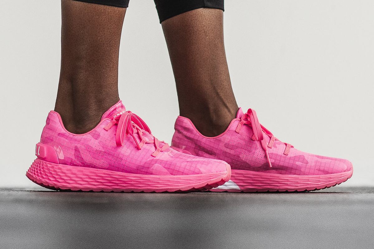 Chaussures Running Nobull Neon Ripstop Runner Femme Rose Camouflage | YL3127465