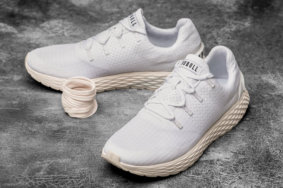 Chaussures Running Nobull Ripstop Runner Homme Blanche | FK4893072