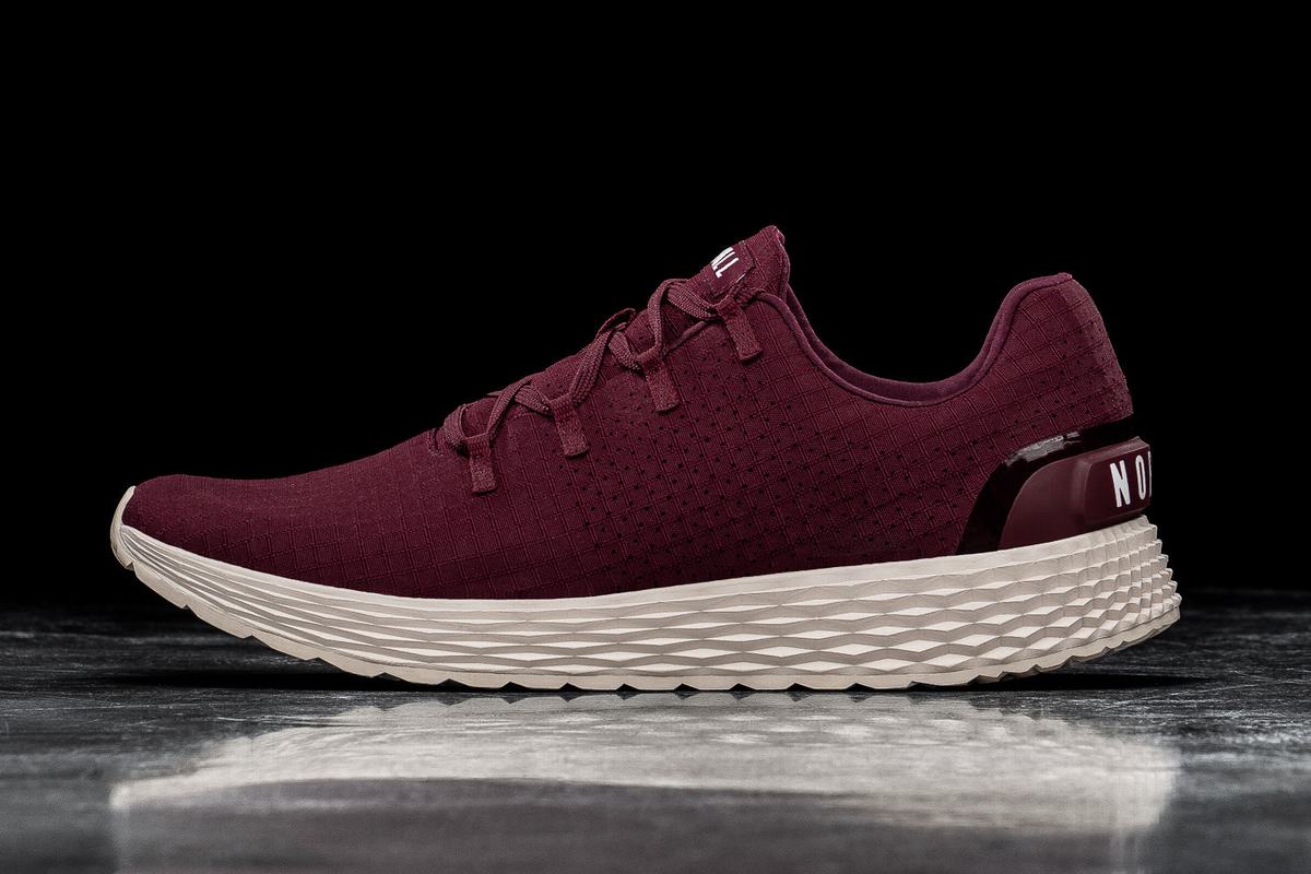 Chaussures Running Nobull Ripstop Runner Homme Rouge Foncé Blanche | NM6254937
