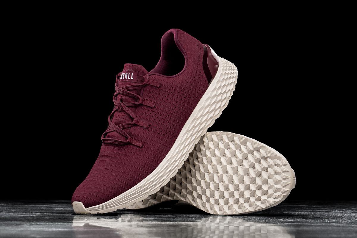 Chaussures Running Nobull Ripstop Runner Homme Rouge Foncé Blanche | NM6254937