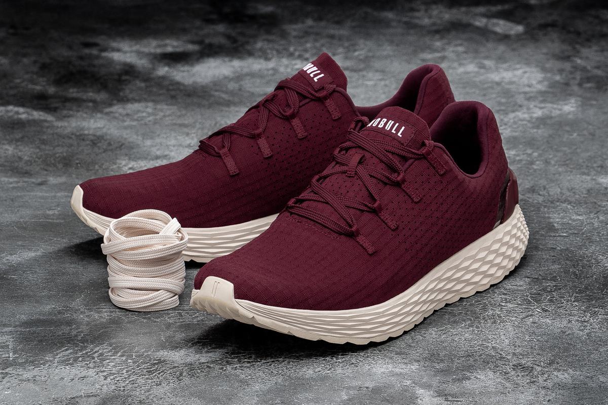 Chaussures Running Nobull Ripstop Runner Homme Rouge Foncé Blanche | NM6254937
