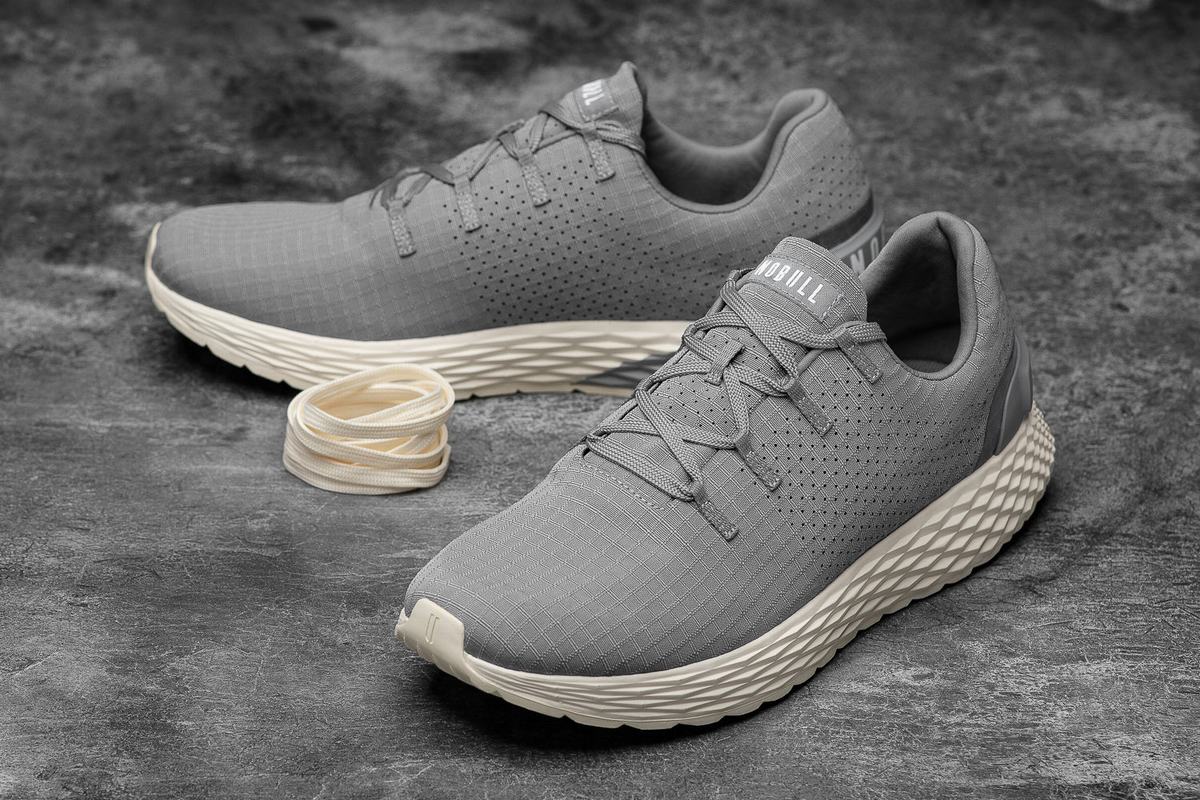 Chaussures Running Nobull Ripstop Runner Homme Blanche | OD1238406