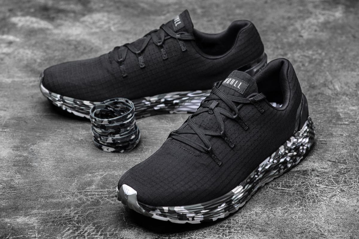 Chaussures Running Nobull Ripstop Runner Homme Noir Grise | SD7865390