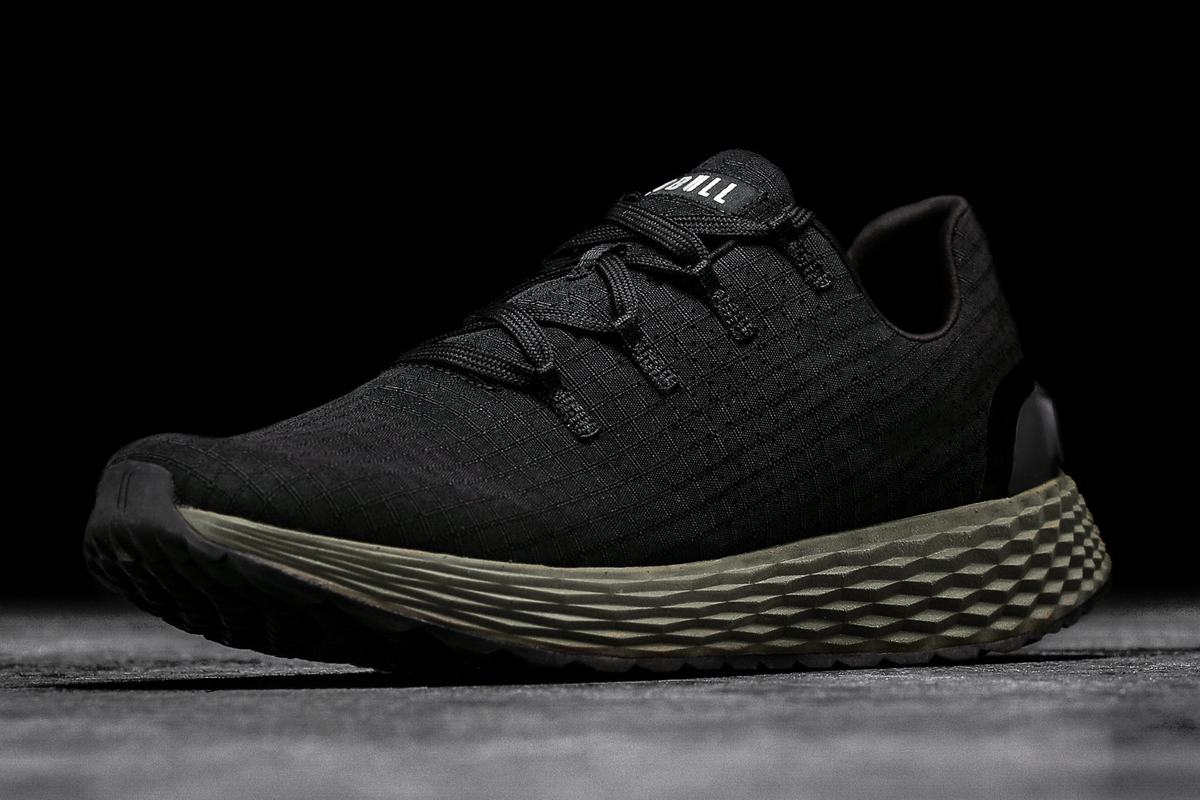 Chaussures Running Nobull Ripstop Runner Homme Noir Vert Foncé | VA8746953
