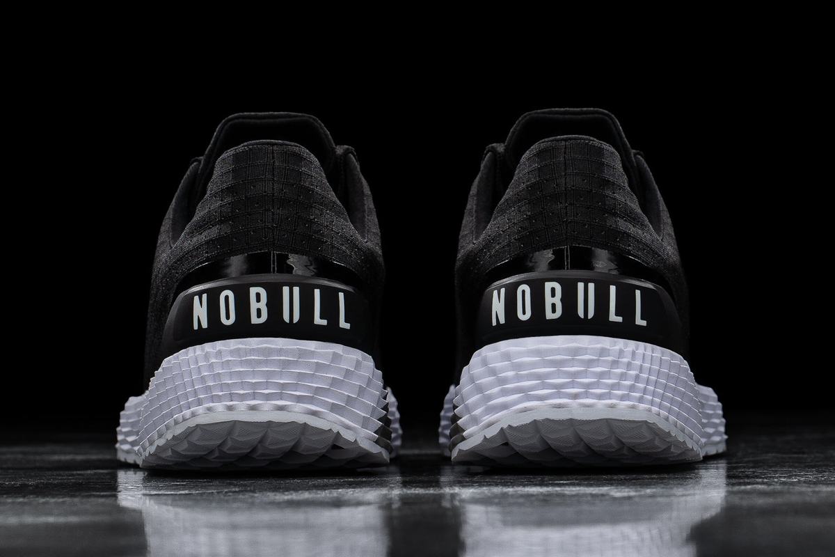 Chaussures Running Nobull Ripstop Runner Homme Noir Blanche | VC5408921