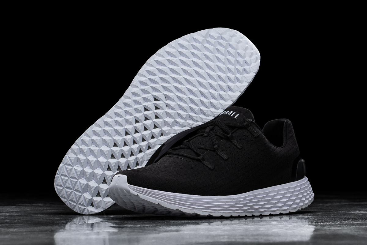 Chaussures Running Nobull Ripstop Runner Homme Noir Blanche | VC5408921