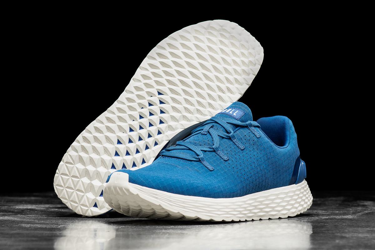 Chaussures Running Nobull Ripstop Runner Homme Azur Blanche | VS0168329
