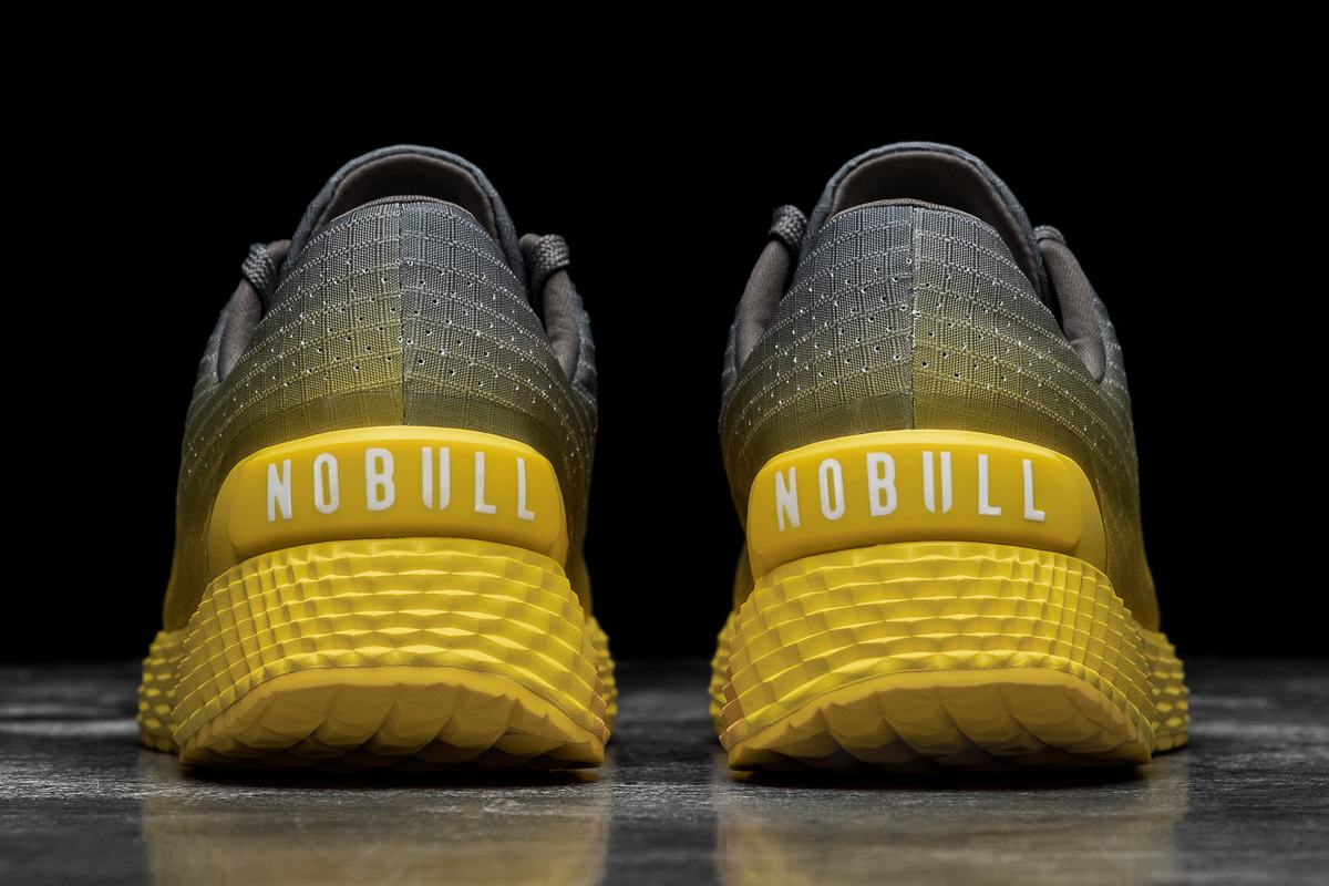 Chaussures Running Nobull Ripstop Runner Femme Grise Foncé Citron | WI4851730