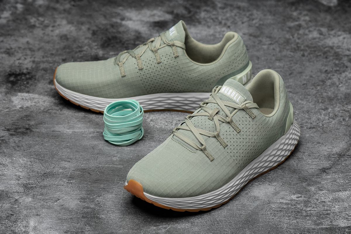 Chaussures Running Nobull Ripstop Runner Femme Vert | XS0734516
