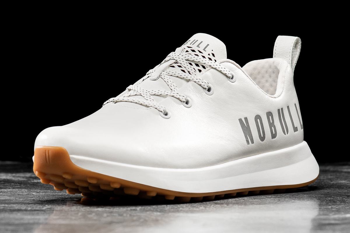 Chaussures de Golf Nobull Leather Femme Blanche | HN5983742