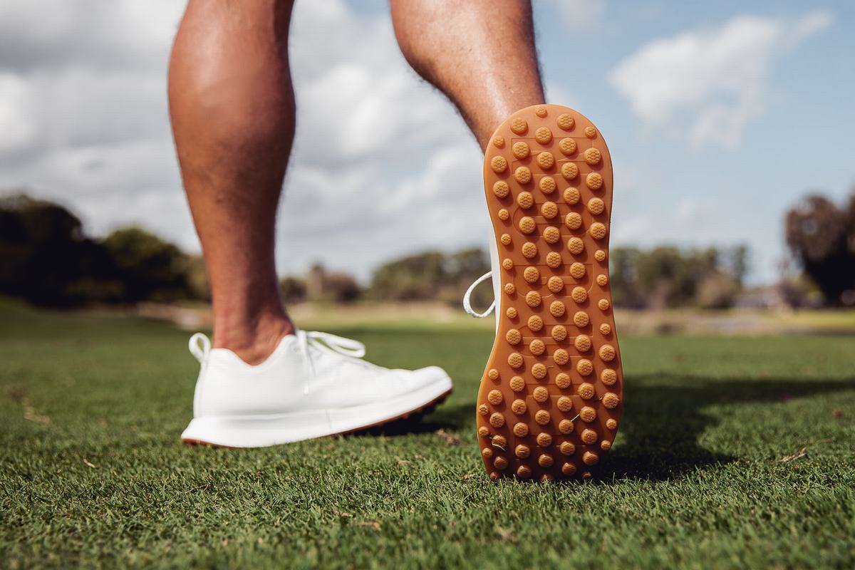 Chaussures de Golf Nobull Leather Homme Blanche | QW5271960