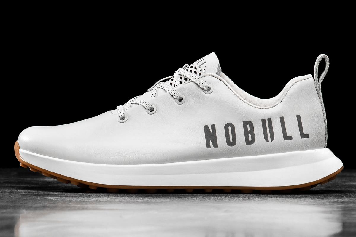 Chaussures de Golf Nobull Leather Homme Blanche | QW5271960