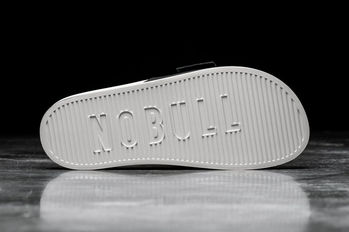 Claquette Nobull Adjustable Femme Noir Blanche | JY6874952