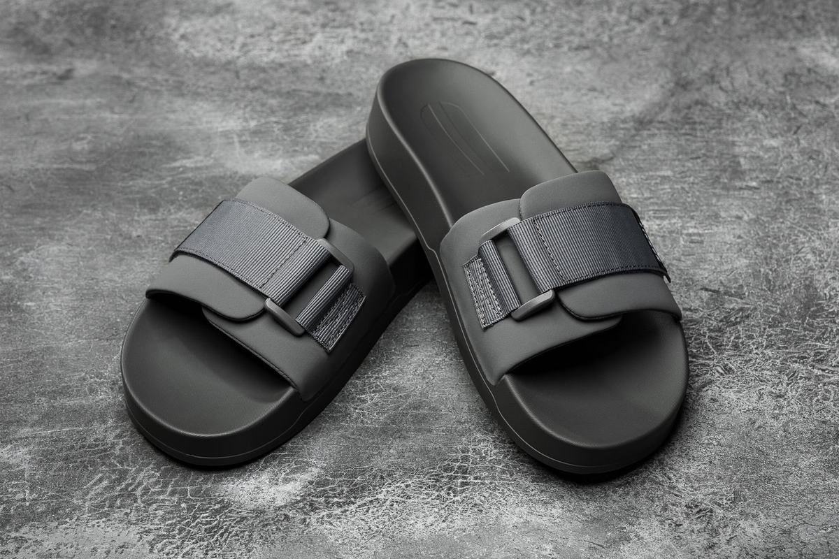 Claquette Nobull Adjustable Homme Grise Foncé | VX2358904
