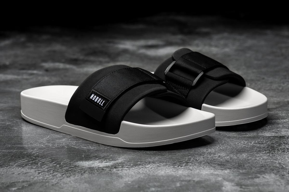 Claquette Nobull Adjustable Homme Noir Blanche | CT4290651