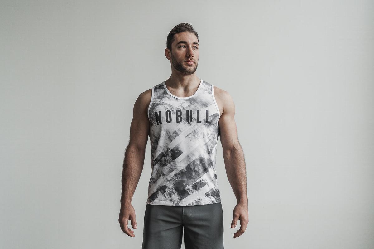 Debardeur Nobull Artists For Humanity Tank Homme Blanche Noir | DP2896731