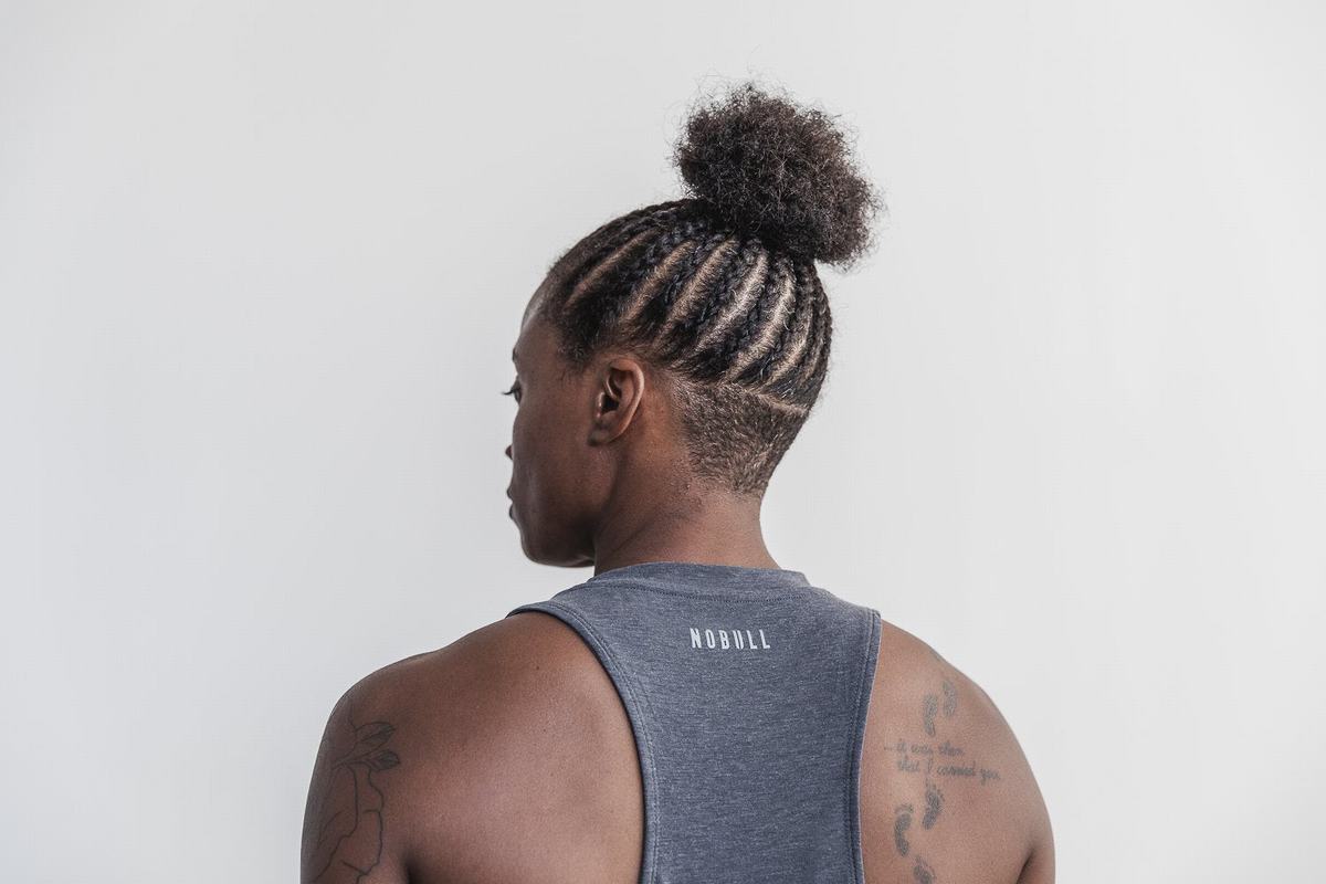 Debardeur Nobull Crossfit® High-Neck Tank Femme Grise Foncé | GA1263907