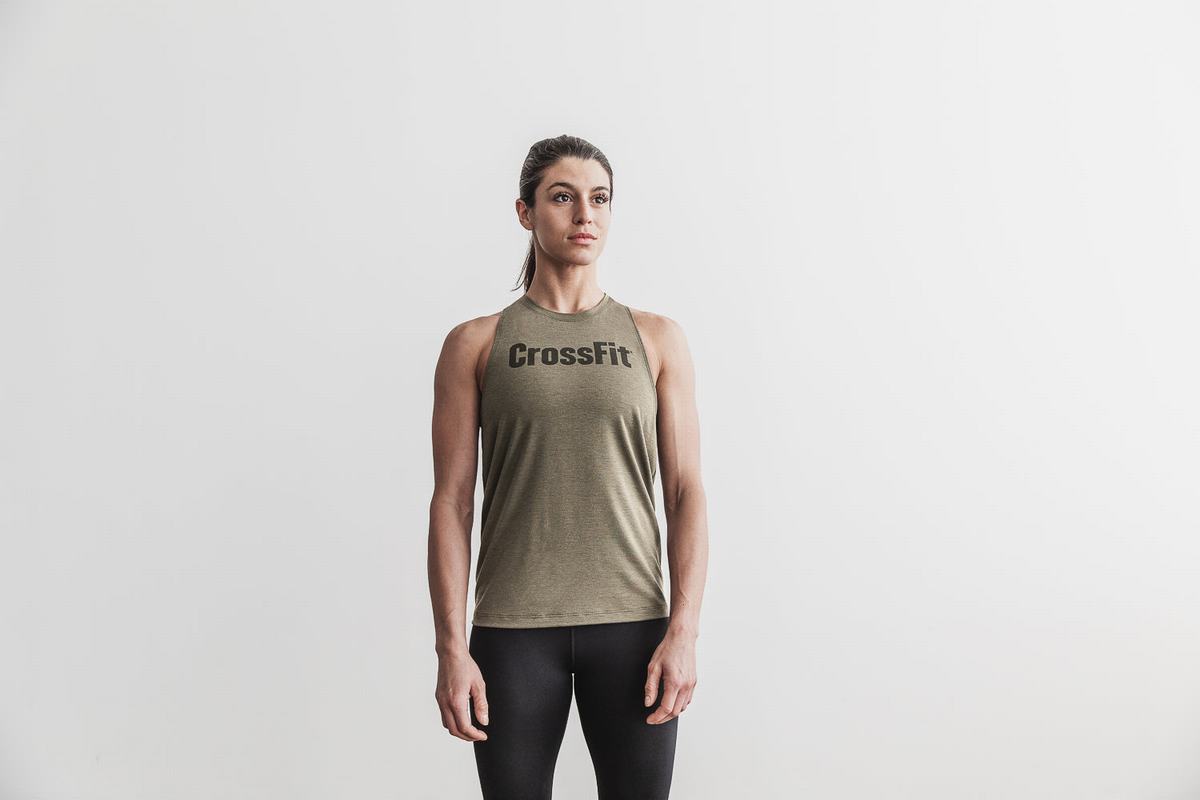 Debardeur Nobull Crossfit® High-Neck Tank Femme Vert | NJ1862093