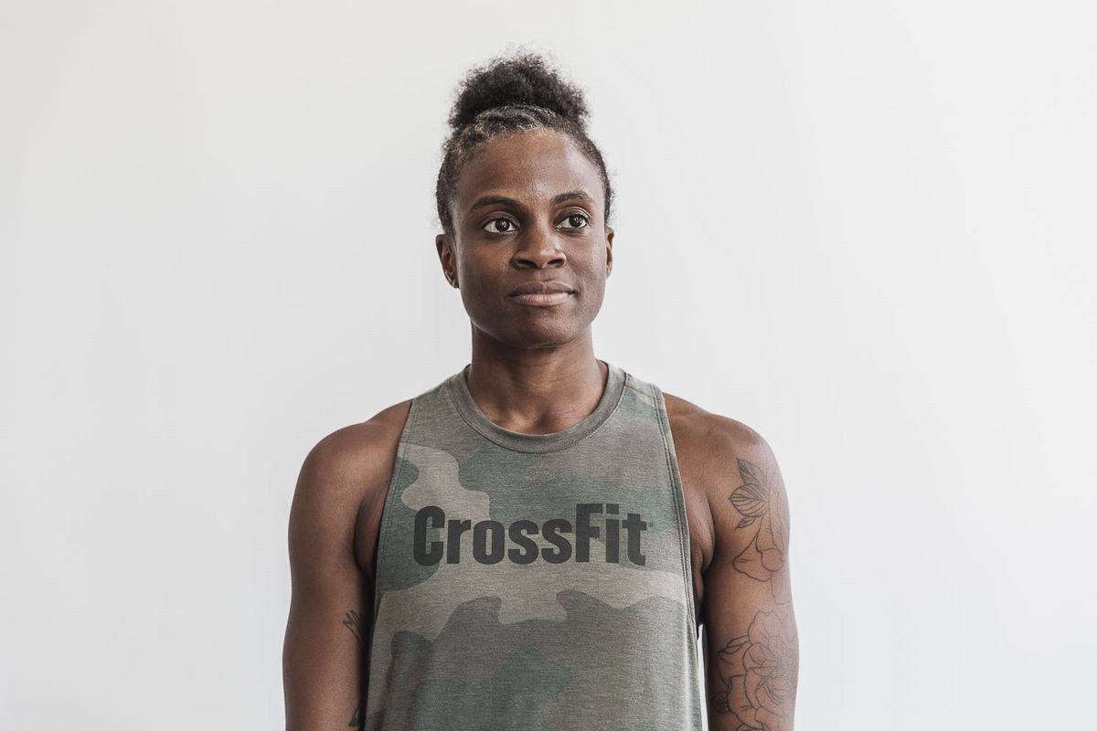 Debardeur Nobull Crossfit® High-Neck Tank Femme Vert Camouflage | QO0182963