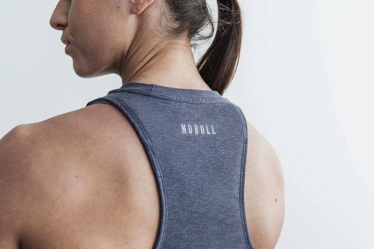 Debardeur Nobull Crossfit® High-Neck Tank Femme Bleu Marine | WH8250691