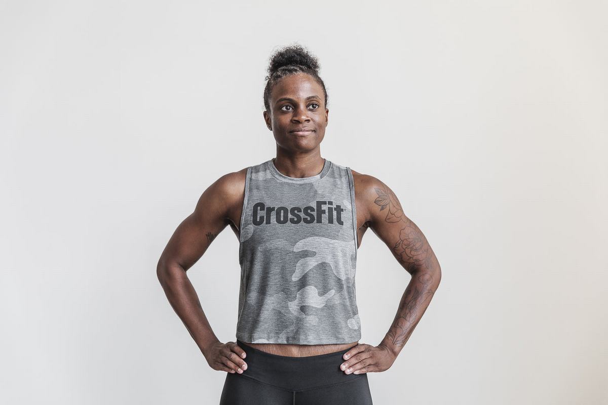 Debardeur Nobull Crossfit® Muscle Tank Femme Grise Camouflage | SF9063257