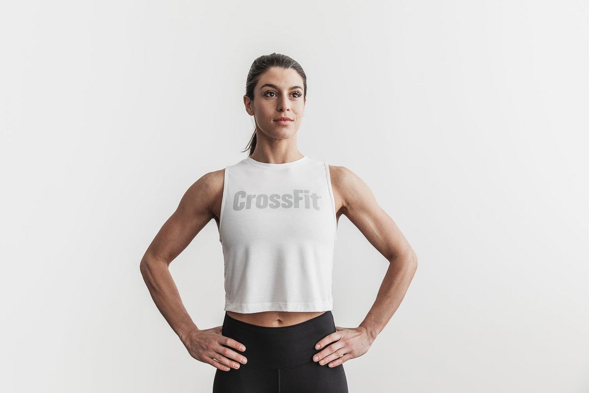 Debardeur Nobull Crossfit® Muscle Tank Femme Blanche | ZQ8230647