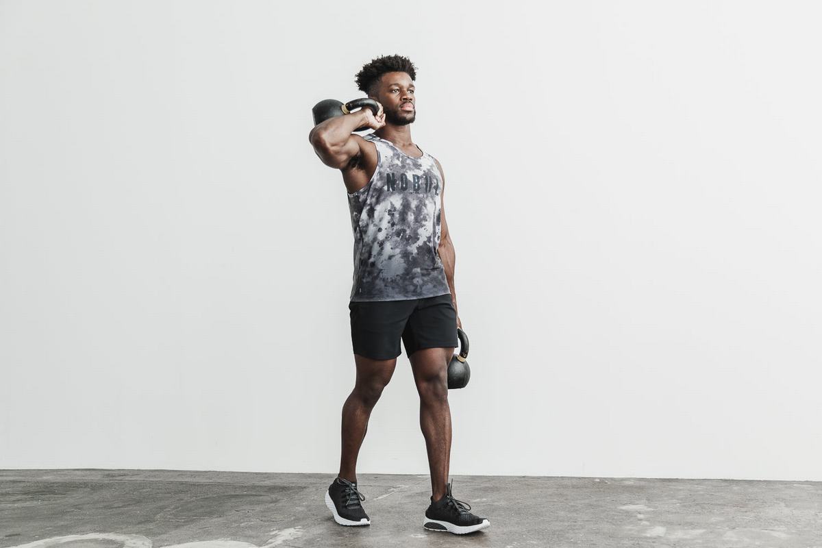 Debardeur Nobull Dip-Dye Tank Homme Blanche Noir | CK4920173