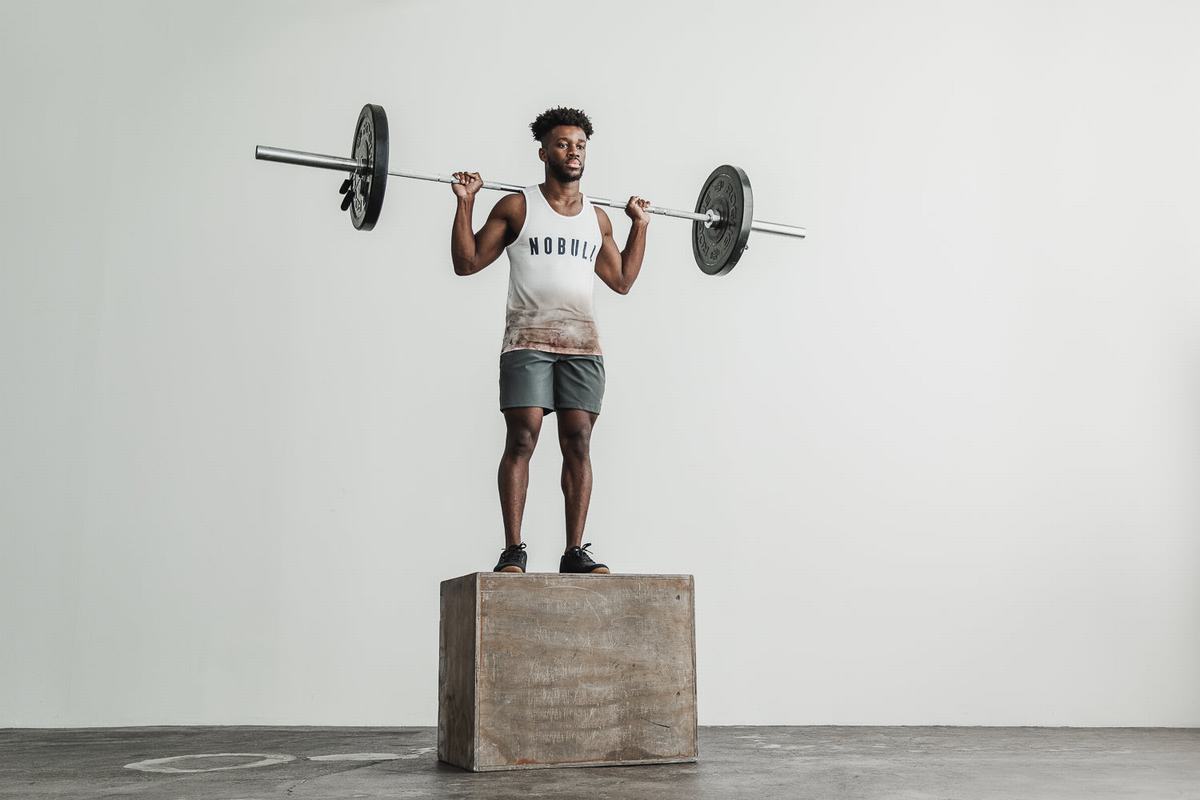 Debardeur Nobull Dip-Dye Tank Homme Blanche | XE8529760