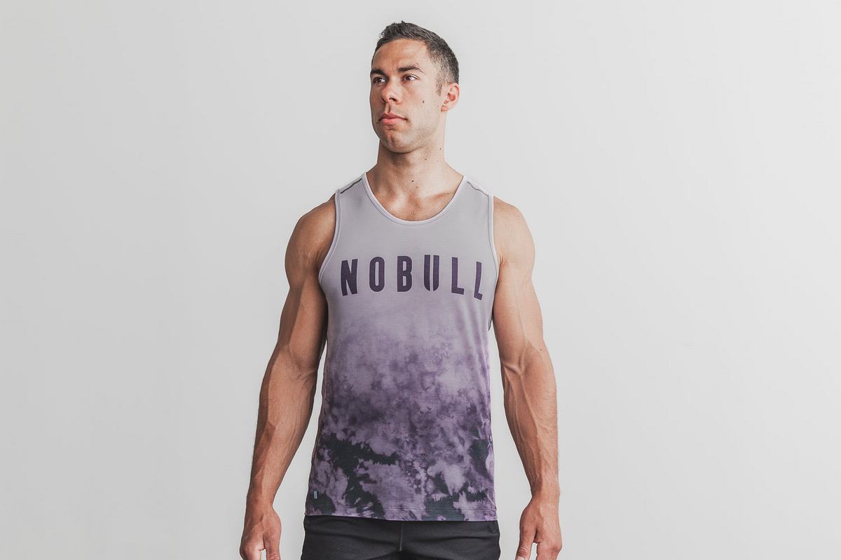 Debardeur Nobull Dip-Dye Tank Homme Violette | MC3842756