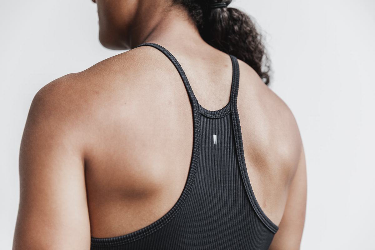 Debardeur Nobull Halter Tank Ribbed Femme Noir | SH7139680