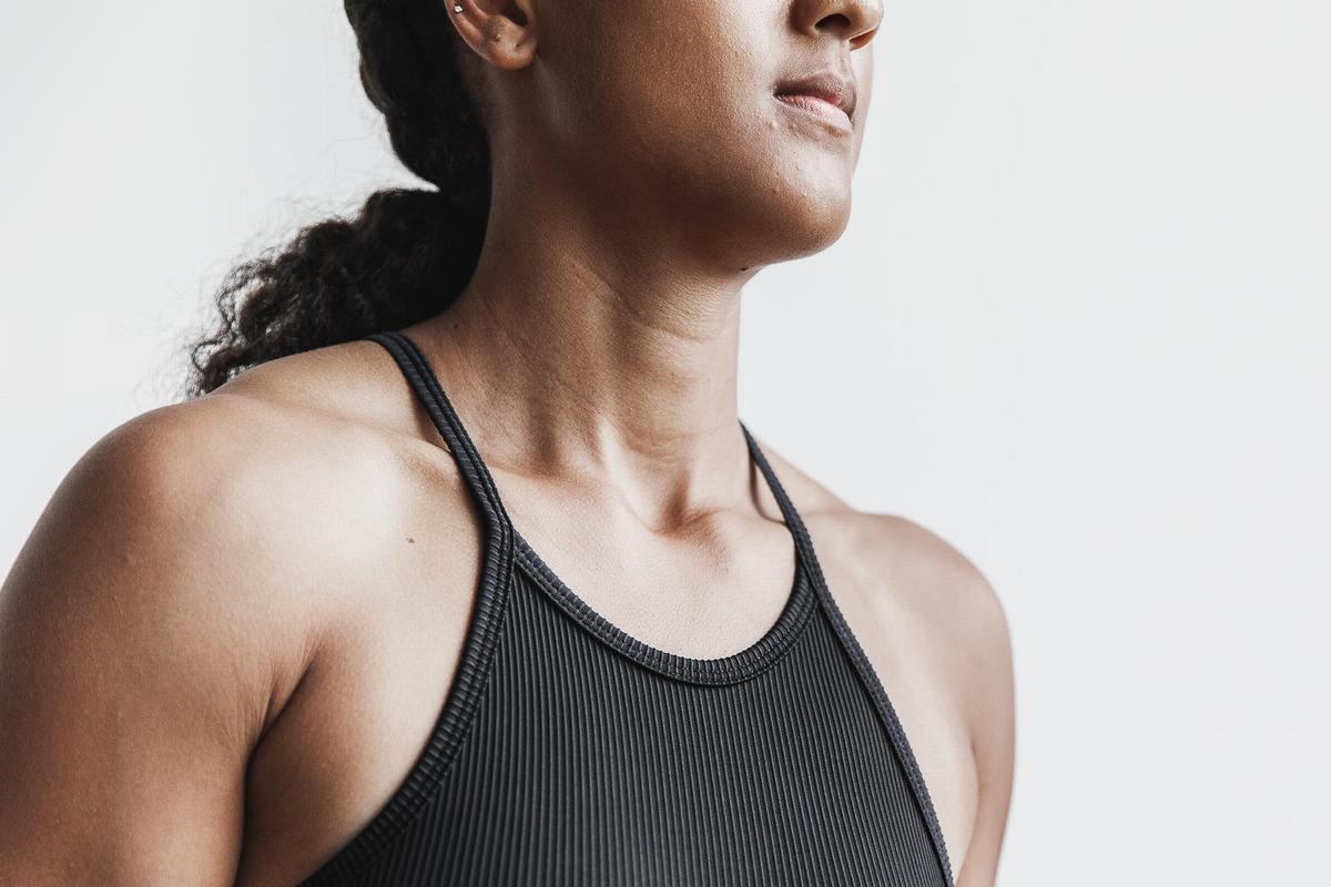 Debardeur Nobull Halter Tank Ribbed Femme Noir | SH7139680