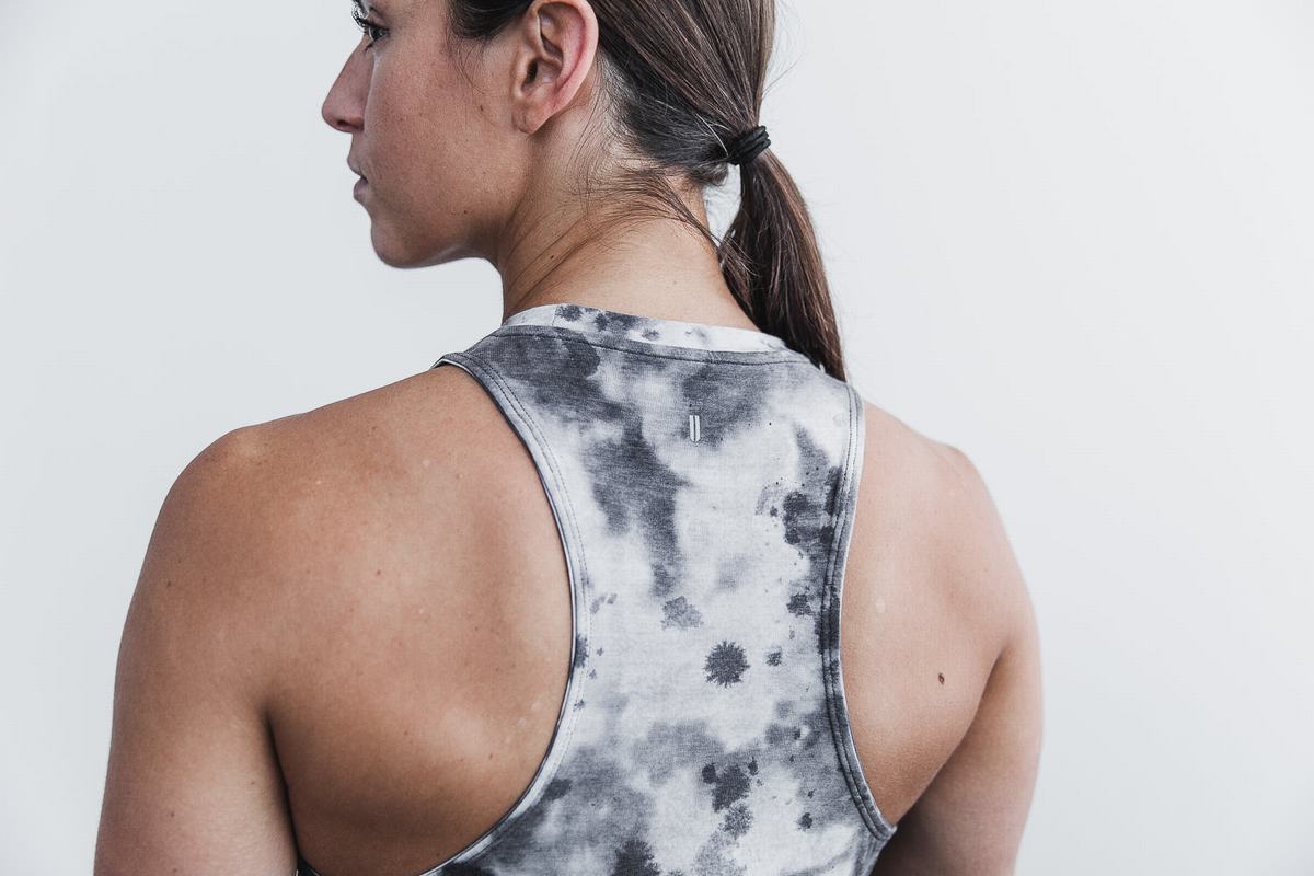 Debardeur Nobull High-Neck Dip-Dye Tank Femme Blanche Noir | OC7049285