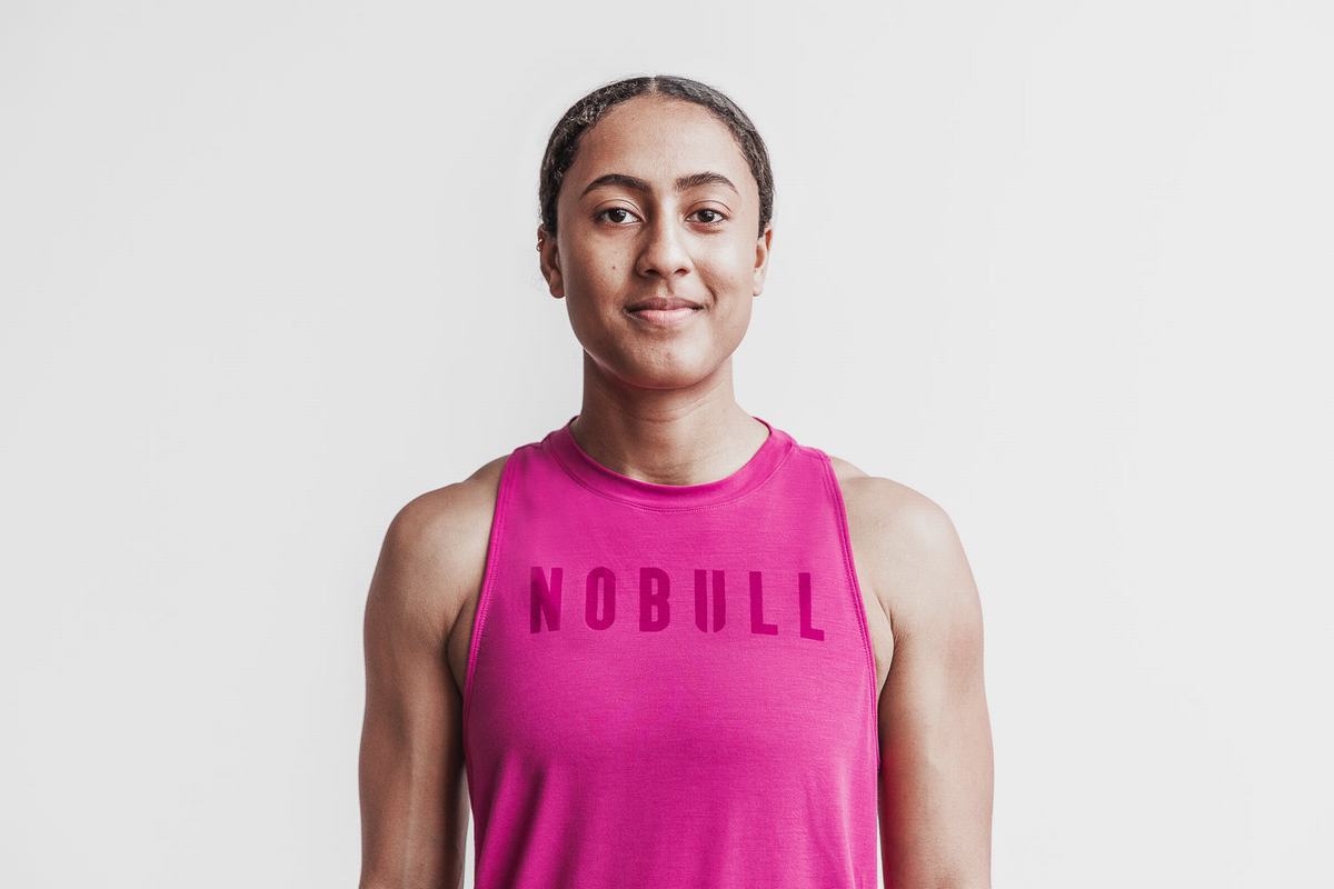 Debardeur Nobull High-Neck Tank Bright Colors Femme Rose | BC9146507