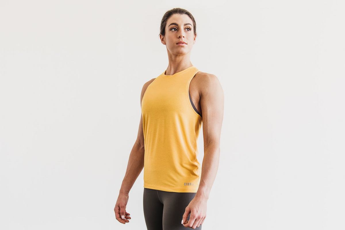 Debardeur Nobull High-Neck Tank Bright Colors Femme Jaune | FE7589630