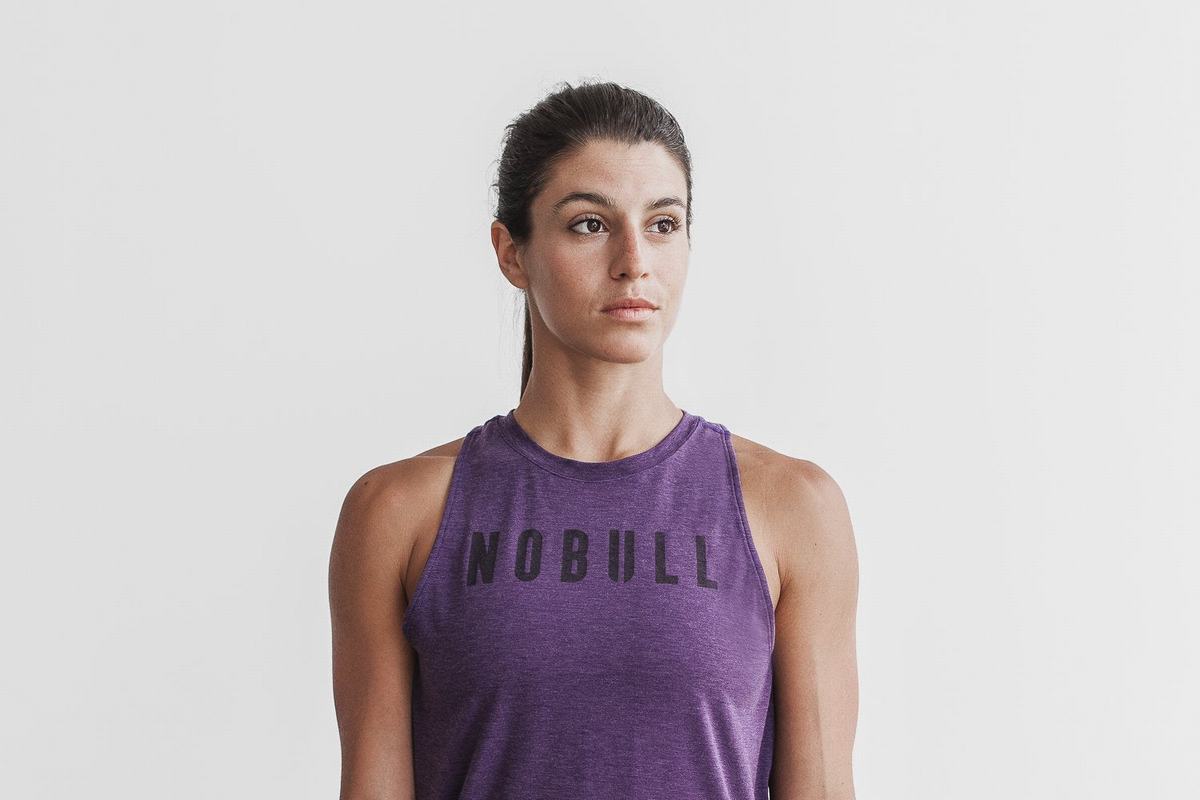 Debardeur Nobull High-Neck Tank Bright Colors Femme Violette | JE1598360
