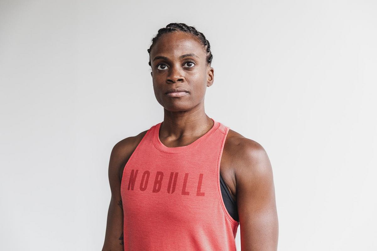 Debardeur Nobull High-Neck Tank Bright Colors Femme Rouge | JM2419856