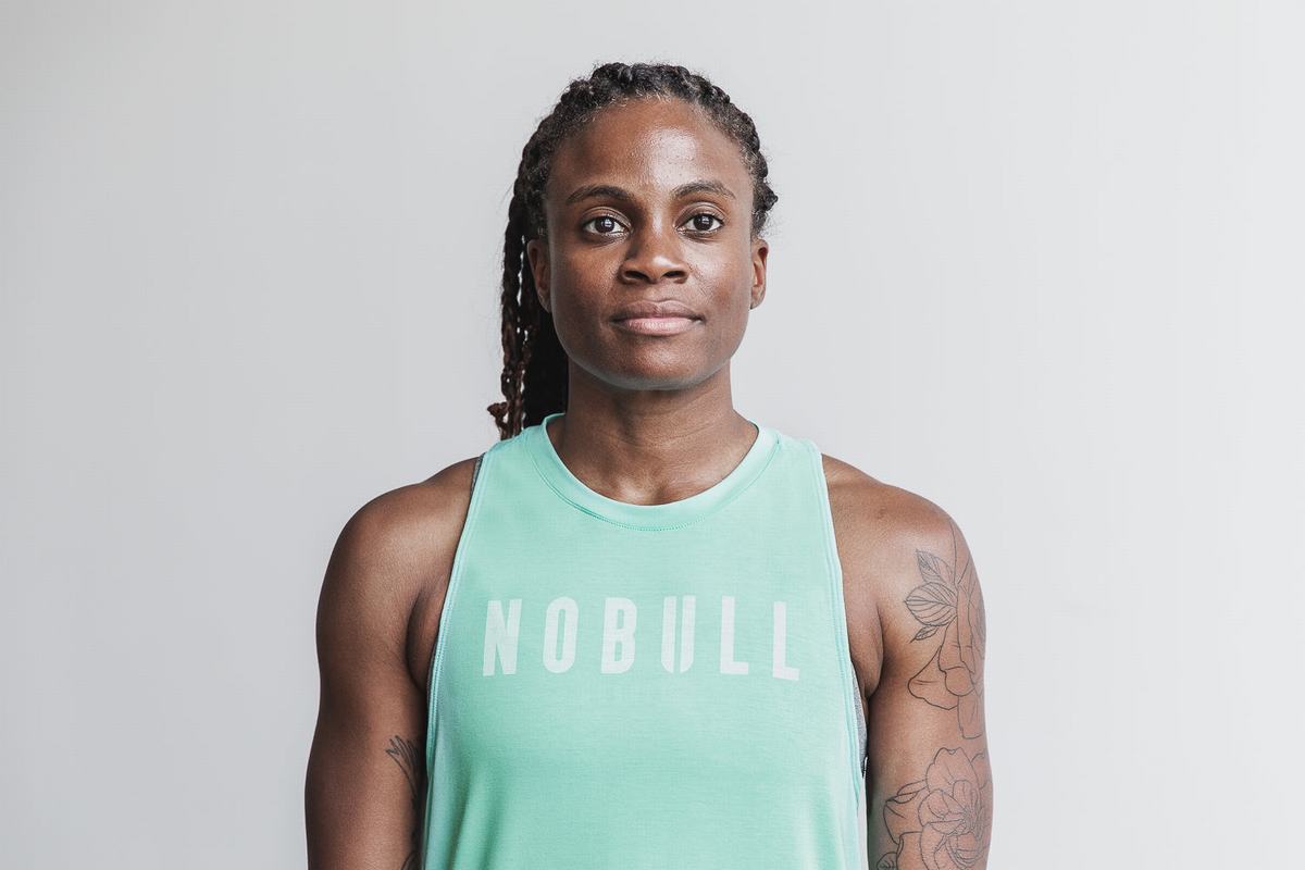 Debardeur Nobull High-Neck Tank Bright Colors Femme Turquoise Clair | TV5240619