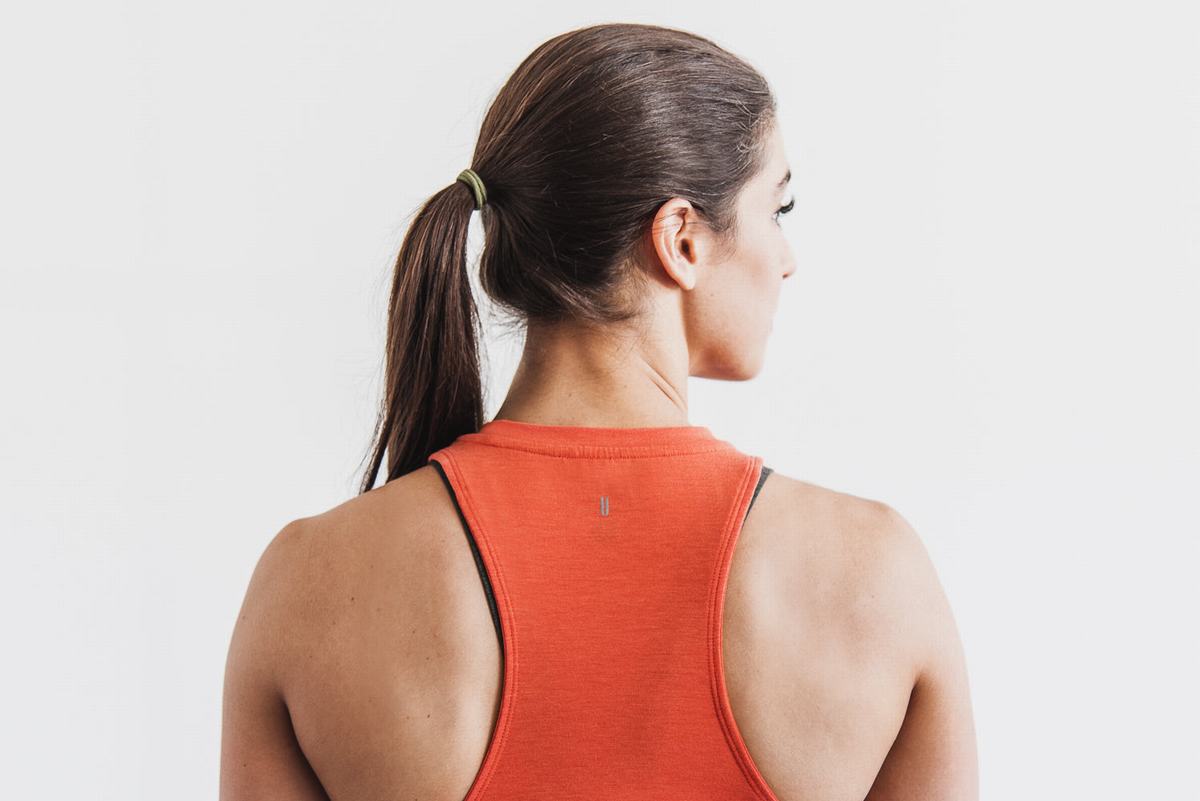 Debardeur Nobull High-Neck Tank Bright Colors Femme Orange | VR7592386